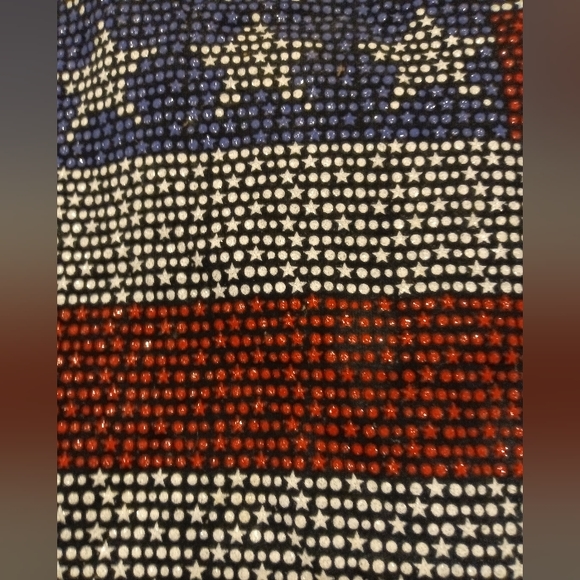 Sparkly American Flag Tank Top Small - Picture 3 of 4
